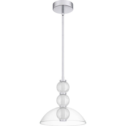 Elway Light Pendant, Polished Chrome/Glass