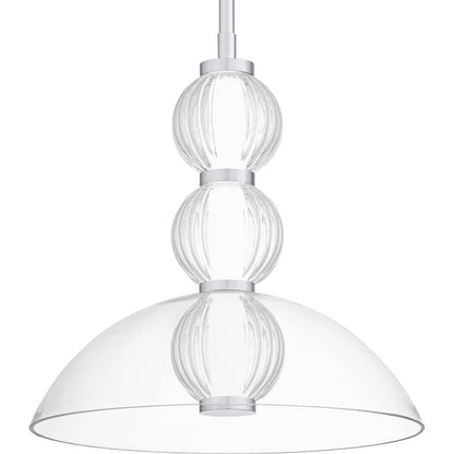 Elway Light Pendant, Polished Chrome/Glass