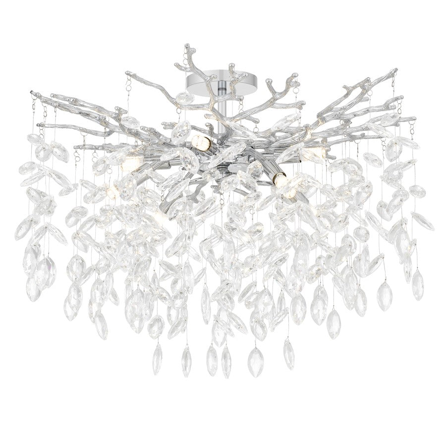 Quoizel Isobel 8-Lt Chrome Semi-Flush Mount, Chrome - PCISO1726C