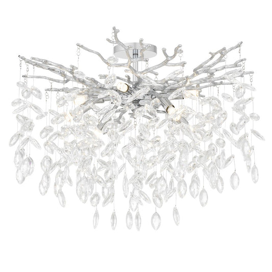 Quoizel Isobel 8-Lt Chrome Semi-Flush Mount, Chrome - PCISO1726C