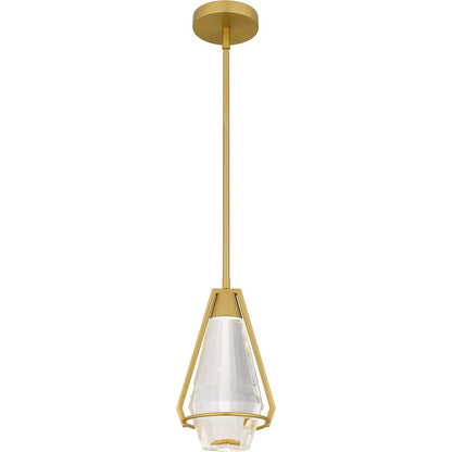 Quoizel Luca Integrated LED Mini Pendant, Gold/Clear Crystal - PCLUA1507BRG