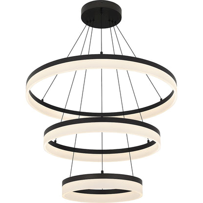 Cohen 32" Integrated LED Pendant, Bronze/White Acrylic