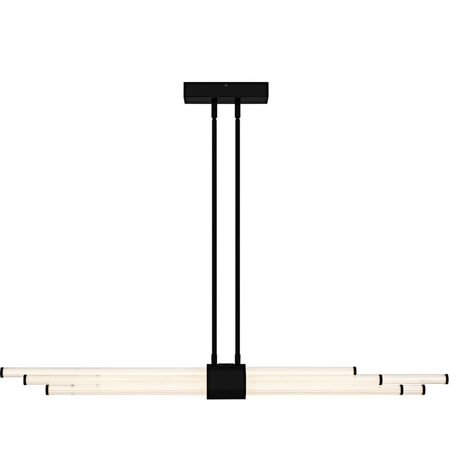 Talbott Lt Island Light, Black/Clear Ribbed Acrylic