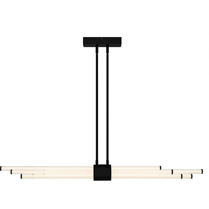 Talbott Lt Island Light, Black/Clear Ribbed Acrylic