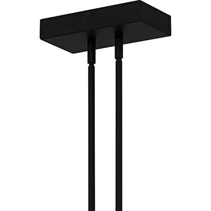 Talbott Lt Island Light, Black/Clear Ribbed Acrylic