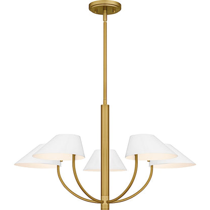Quoizel Penley 5Light Chandelier, Brushed Gold/Metal - PNY5028BRG