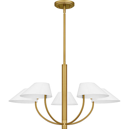 Penley 5Light Chandelier, Brushed Gold/Metal