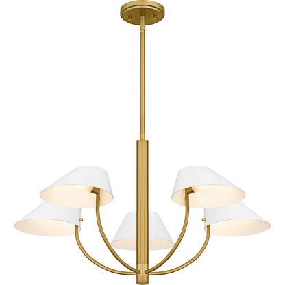 Penley 5Light Chandelier, Brushed Gold/Metal