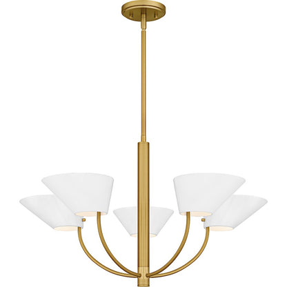 Penley 5Light Chandelier, Brushed Gold/Metal