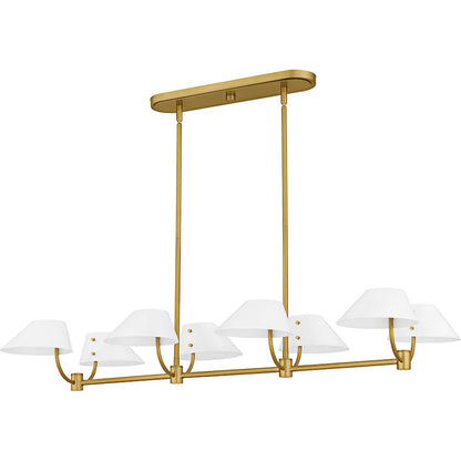 Penley 8Light Island Light, Brushed Gold/Metal
