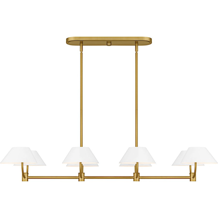 Penley 8Light Island Light, Brushed Gold/Metal