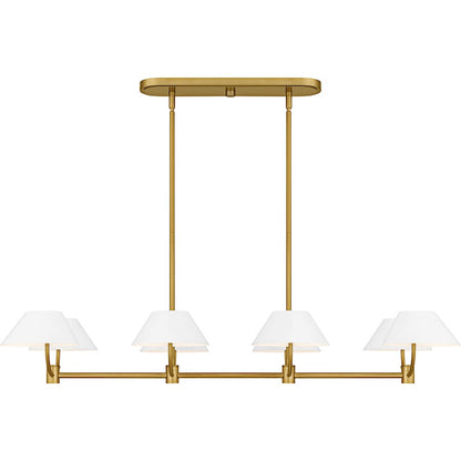 Penley 8Light Island Light, Brushed Gold/Metal