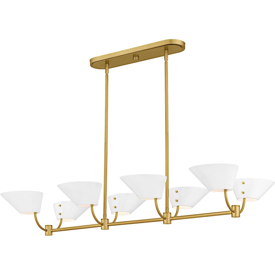 Penley 8Light Island Light, Brushed Gold/Metal