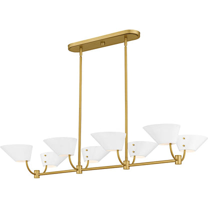 Penley 8Light Island Light, Brushed Gold/Metal
