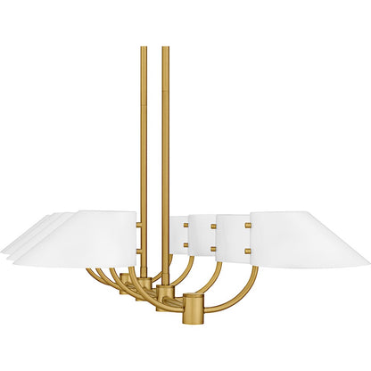 Penley 8Light Island Light, Brushed Gold/Metal