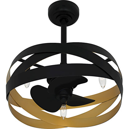 Zito 3Light Fandelier, Matte Black/Metal