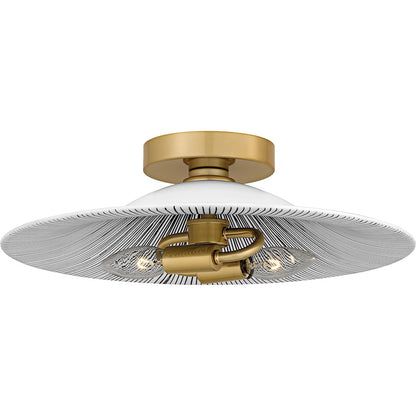 Quoizel Indigo 2Light 16" Flush Mount, Light Gold Black/Metal - QFL6789LGK