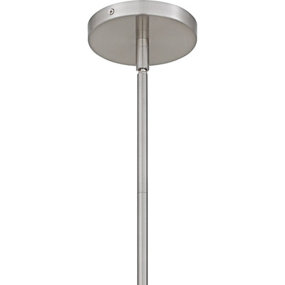 Hollis 1Light Pendant, Brushed Nickel/Clear Water Glass