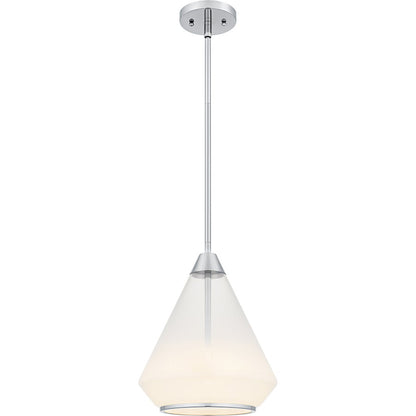 Quoizel Haze 1Light Mini Pendant, Polished Chrome/Clear Ombre Glass - QP6750C