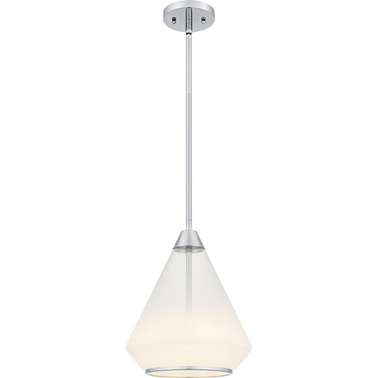 Quoizel Haze 1Light Mini Pendant, Polished Chrome/Clear Ombre Glass - QP6750C