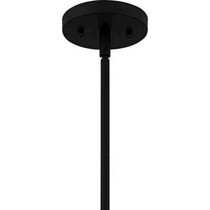 Haze 1Light Mini Pendant, Matte Black/Clear Ombre Glass