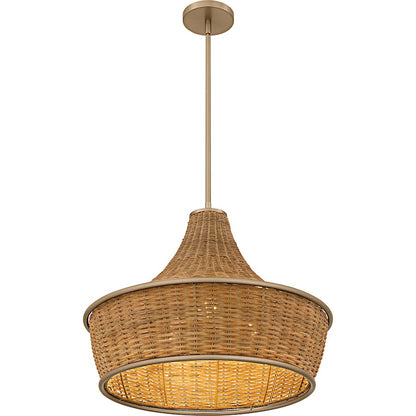 Solebay 3Light Pendant, Bronze Gold/Rattan