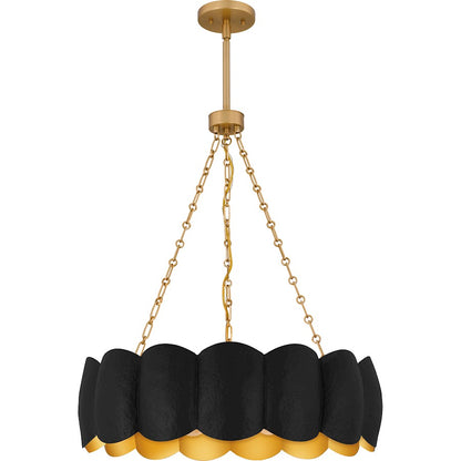 Quoizel Santana 5Light Pendant, Matte Black/Metal - QP6794MBK