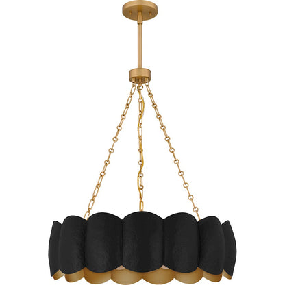 Santana 5Light Pendant, Matte Black/Metal