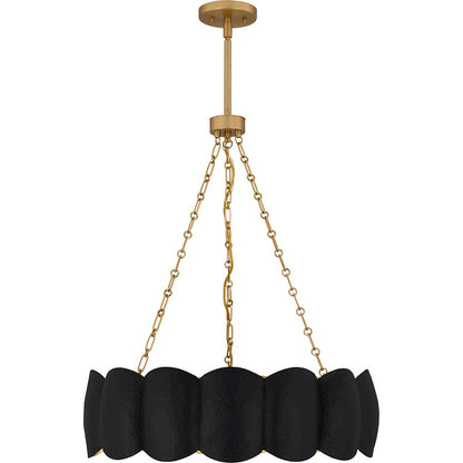 Santana 5Light Pendant, Matte Black/Metal