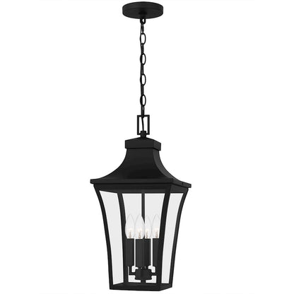 Quoizel Quentin 4Light 21" Outdoor Lantern, Earth Black/Clear Glass - QTN1910EK