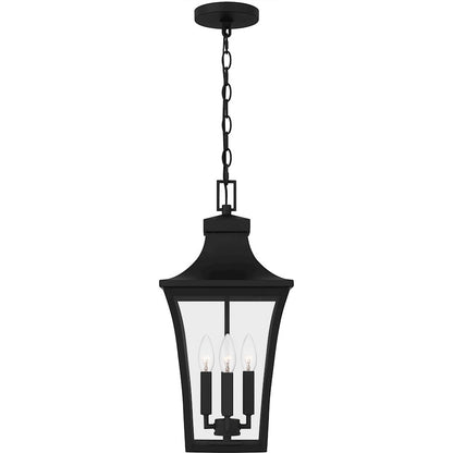 Quentin 4Light 21" Outdoor Lantern, Earth Black/Clear Glass
