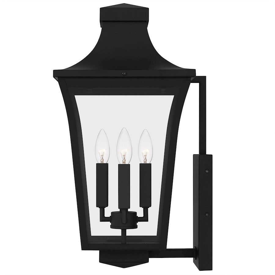 Quentin 4Light 20" Outdoor Lantern, Earth Black/Clear Glass