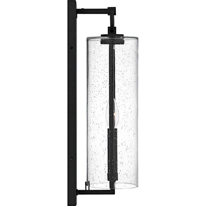 Redan 1Lt 18" Outdoor Lantern, Stone Black/Clear Seedy