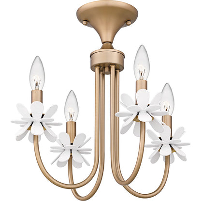 Remy 4Light Semi-Flush Mount, Bronze Gold