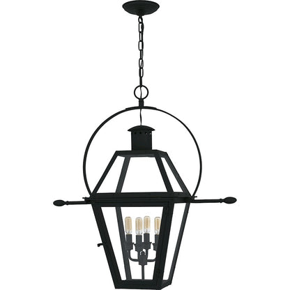 Rue De Royal 4Lt Outdoor Lantern, Black/Clear/Tempering