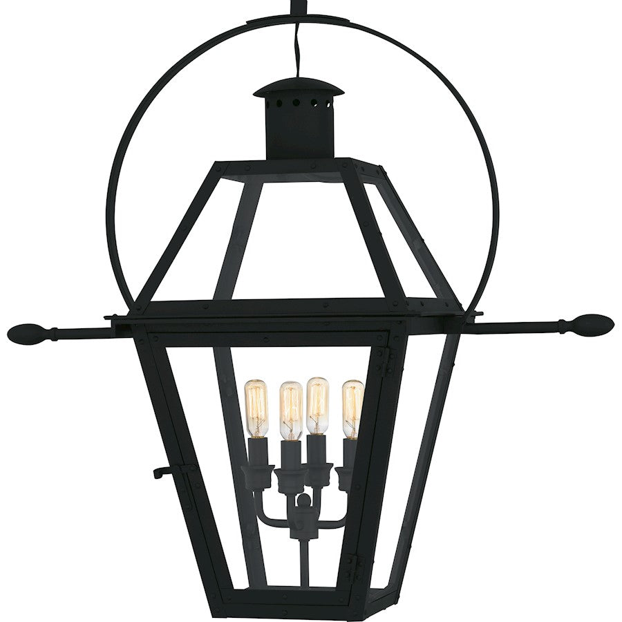 Rue De Royal 4Lt Outdoor Lantern, Black/Clear/Tempering