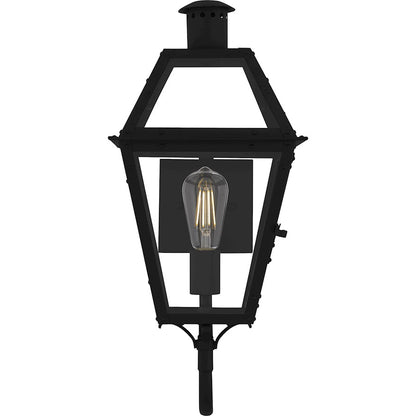 Rue De Royal 1Lt Outdoor Lantern, Black/Clear/Tempering