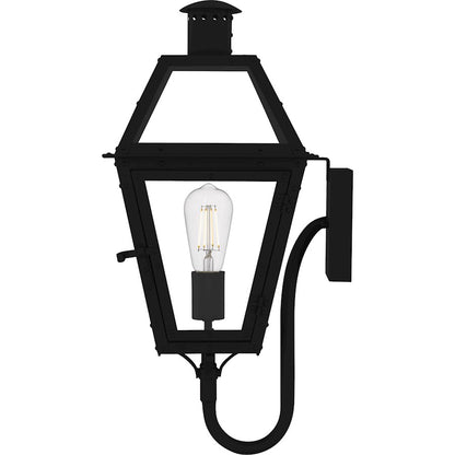 Rue De Royal 1Lt Outdoor Lantern, Black/Clear/Tempering