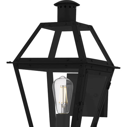 Rue De Royal 1Lt Outdoor Lantern, Black/Clear/Tempering