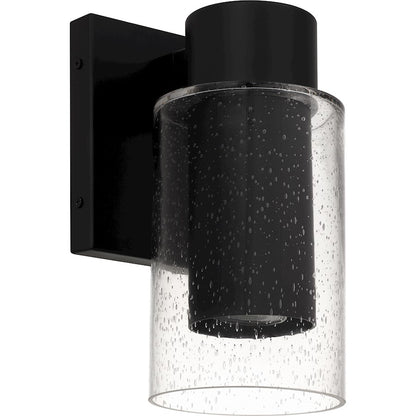 Sawyer 1Lt 10" Outdoor Lantern, Black/Clear Seedy
