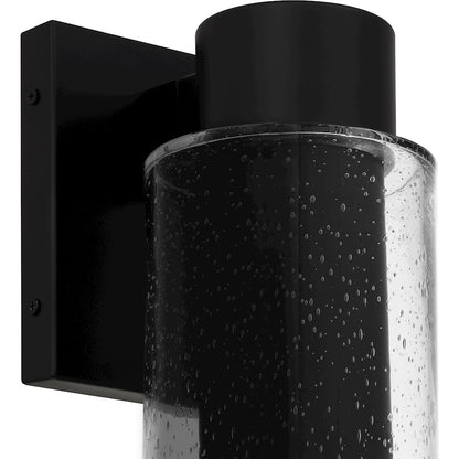 Sawyer 1Lt 10" Outdoor Lantern, Black/Clear Seedy