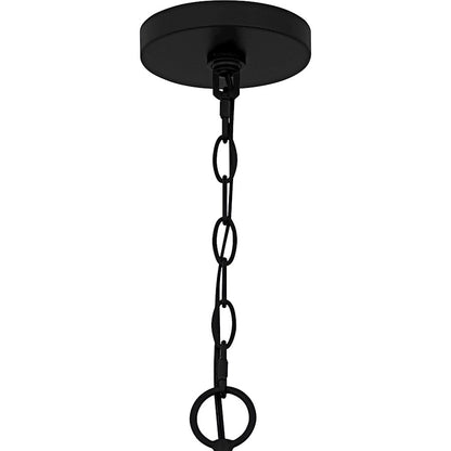 Shea 6Light Chandelier, Matte Black/Glass