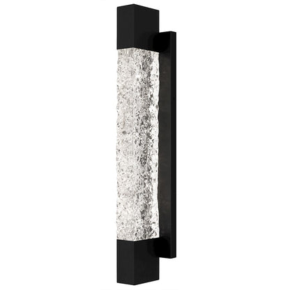 Quoizel Solace Lt 24" Outdoor Lantern, Black/Handmade Clear Text - SOL8504MBK