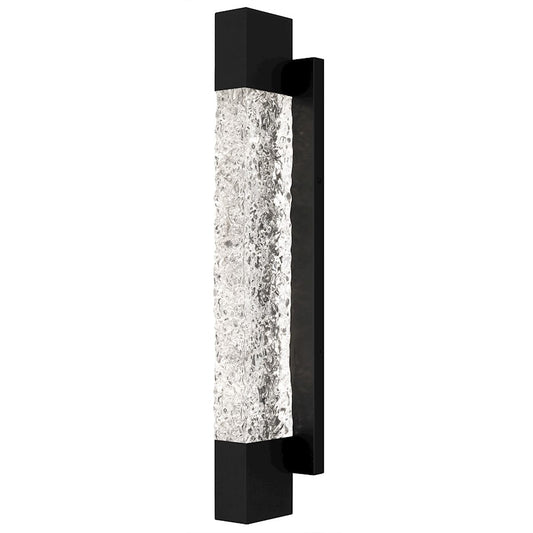 Quoizel Solace Lt 24" Outdoor Lantern, Black/Handmade Clear Text - SOL8504MBK