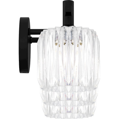 Spade 3Light Bath Light, Matte Black/Clear Acrylic