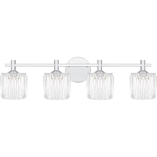 Quoizel Spade 4Light Bath Light, Polished Chrome/Clear Acrylic - SPD8630C