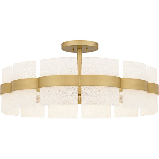 Quoizel Sweeney 6Lt Semi-Flush Mount, Gold/Clear/White Sand Inside - SWE1730SGD
