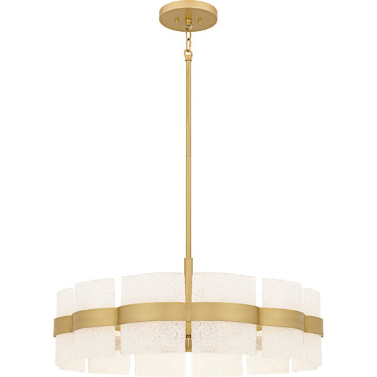 Quoizel Sweeney 6Lt Pendant, Soft Gold/Clear /White Sand Inside - SWE2830SGD