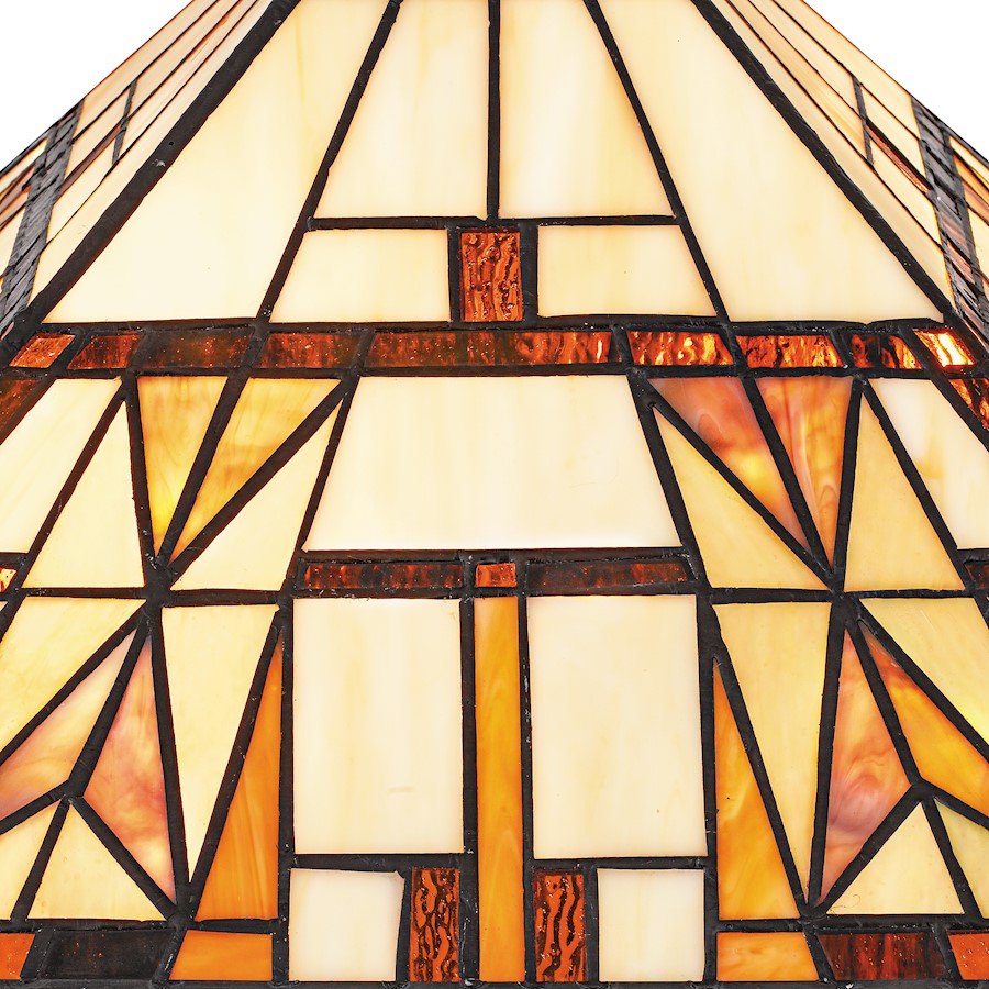 Kaylor 2Light Table Lamp, Matte Black/Multicolor Art Glass