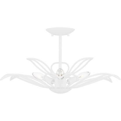 Tallulah 3Light Semi-Flush Mount, Sand White